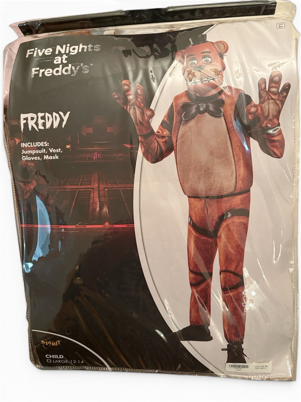 Five Night’s at Freddy’s - Freddy Child Costume - Sz Child Large (12-14)